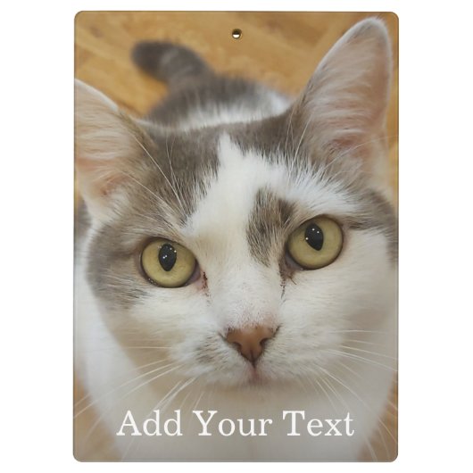 Aangepaste foto en tekst op maat klembord (Achterkant)