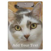 Aangepaste foto en tekst op maat klembord (Voorkant)