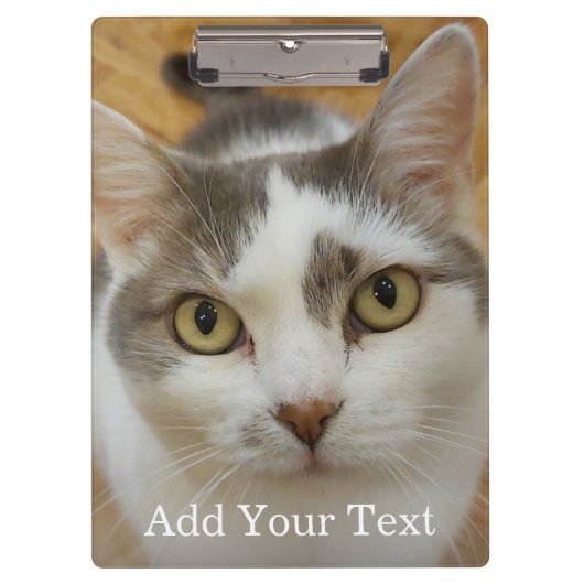 Aangepaste foto en tekst op maat klembord (Voorkant)