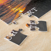 Aangepaste foto en tekst op maat legpuzzel (Zijkant)