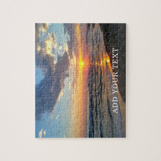 Aangepaste foto en tekst op maat legpuzzel (Verticaal)