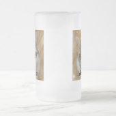 Aangepaste foto en tekst op maat matglas bierpul (Center)