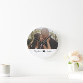 Aangepaste foto en tekst op maat ronde klok (Huis)