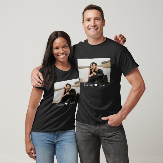 Aangepaste foto en tekst op maat t-shirt (Unisex)