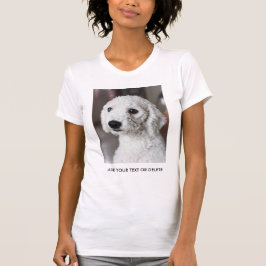 Aangepaste foto en tekst op maat t-shirt