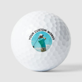 Aangepaste Foto en Tekst Perfect Gift voor Golfers Golfballen