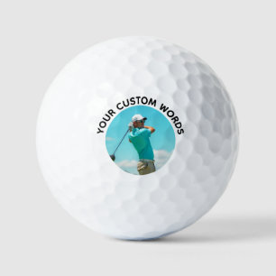 Aangepaste Foto en Tekst Perfect Gift voor Golfers Golfballen