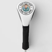 Aangepaste foto en tekst personalisatie golfheadcover (Voorkant)