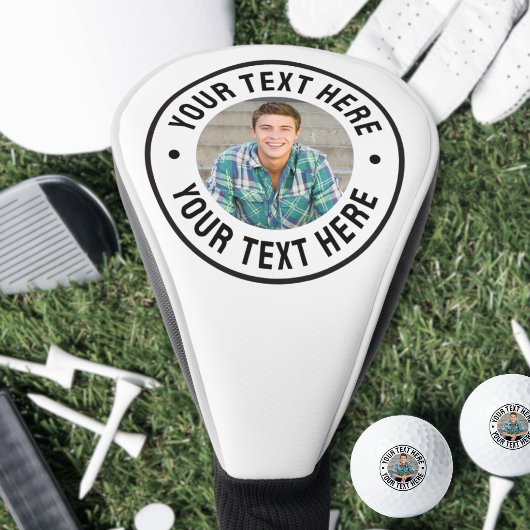 Aangepaste foto en tekst personalisatie golfheadcover