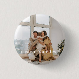 Aangepaste foto en tekst Persoonlijk Ronde Button 3,2 Cm