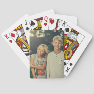 Aangepaste foto en tekst pokerkaarten