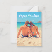 Aangepaste foto en tekst - Prettige feestdagen - z Notitiekaartje (Voorkant)