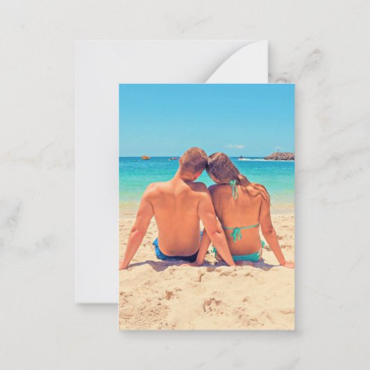 Aangepaste foto en tekst - Prettige feestdagen - z Notitiekaartje (Achterkant)