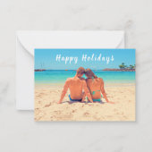 Aangepaste foto en tekst - Prettige feestdagen - z Notitiekaartje (Voorkant)