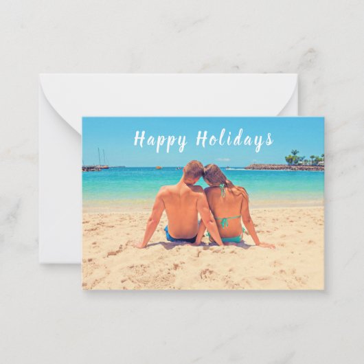 Aangepaste foto en tekst - Prettige feestdagen - z Notitiekaartje (Voorkant)