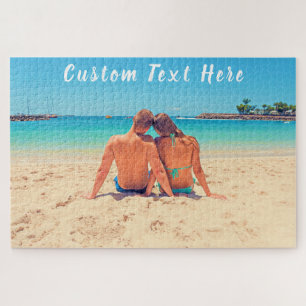 Aangepaste foto en tekst puzzel uw foto's ontwerp