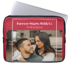 Aangepaste foto- en tekst romantisch cadeau - Gepe Laptop Sleeve