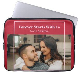 Aangepaste foto- en tekst romantisch cadeau - Gepe Laptop Sleeve