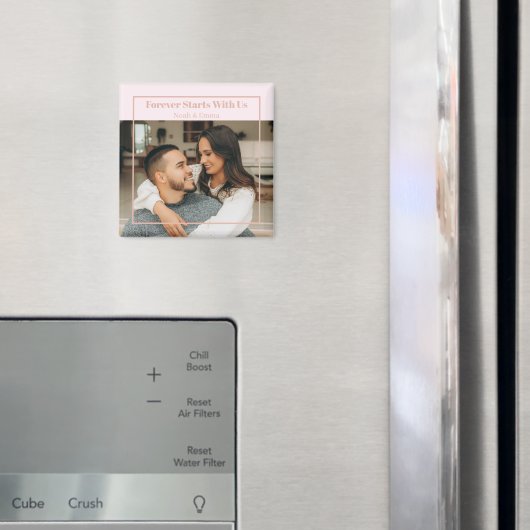 Aangepaste foto- en tekst romantisch cadeau - Gepe Magneet (Insitu (Koelkast))