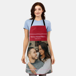Aangepaste foto- en tekst romantisch cadeau - Gepe Schort