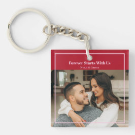 Aangepaste foto- en tekst romantisch cadeau - Gepe Sleutelhanger