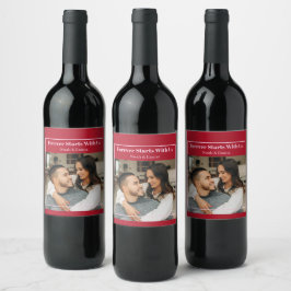 Aangepaste foto- en tekst romantische cadeau - Gep Wijn Etiket