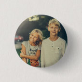 Aangepaste foto en tekst ronde button 3,2 cm (Voorkant)