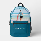 Aangepaste foto en tekst rugzak uw eigen ontwerp (Voorkant)