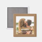 Aangepaste foto en tekst schattig paar keepjesbrui magneet (Voorkant / Achterkant)