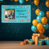 Aangepaste Foto en Tekst Schattigee Partij Dieren  Spandoek