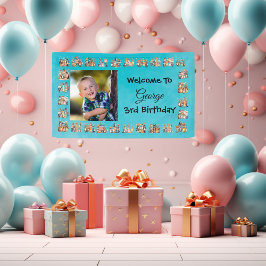 Aangepaste Foto en Tekst Schattigee Partij Dieren  Spandoek