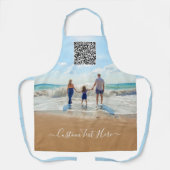 Aangepaste foto en tekst Schort met uw QR-code (Voorkant)