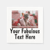 Aangepaste foto en tekst servet (Voorkant)