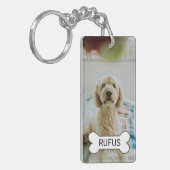 Aangepaste foto en tekst sleutelhanger (Voorkant Links)