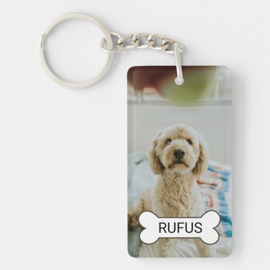Aangepaste foto en tekst sleutelhanger (Voorkant)