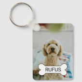 Aangepaste foto en tekst sleutelhanger (Voorkant)