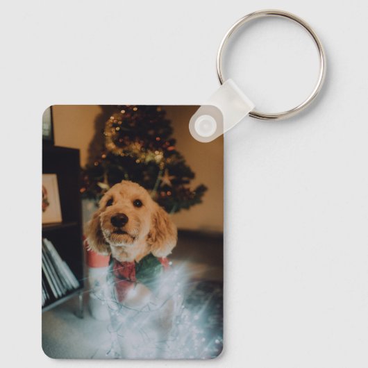 Aangepaste foto en tekst sleutelhanger (Achterkant)