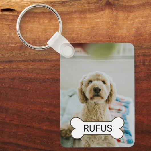 Aangepaste foto en tekst sleutelhanger (Voorkant)