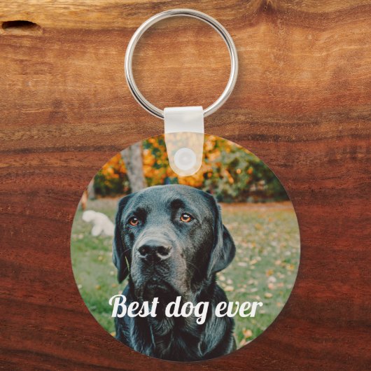 Aangepaste foto en tekst sleutelhanger (Voorkant)