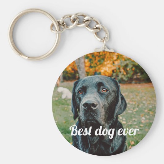 Aangepaste foto en tekst sleutelhanger (Voorkant)