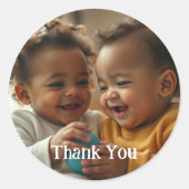 Aangepaste Foto en Tekst Sticker (Voorkant)