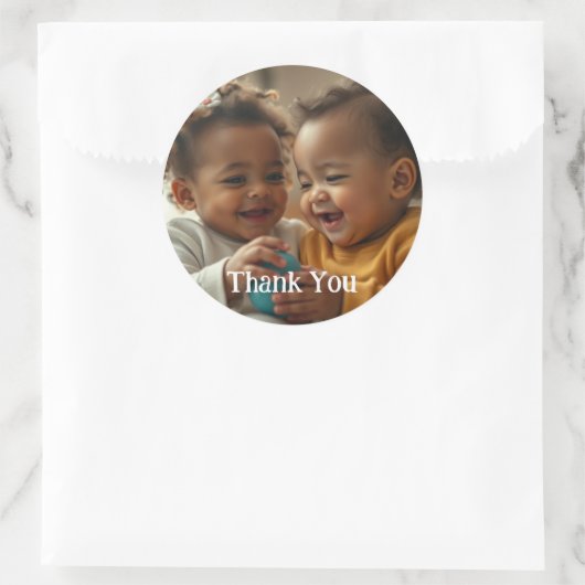 Aangepaste Foto en Tekst Sticker (Tas)