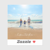 Aangepaste foto en tekst Sticker Uw eigen ontwerp (Vel)