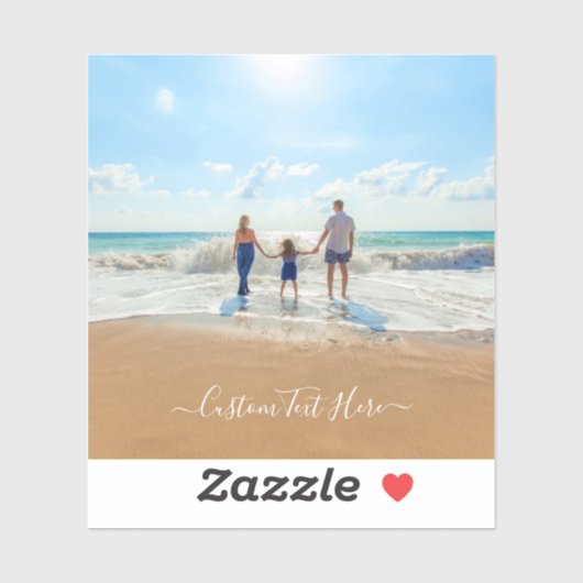 Aangepaste foto en tekst Sticker Uw eigen ontwerp (Vel)