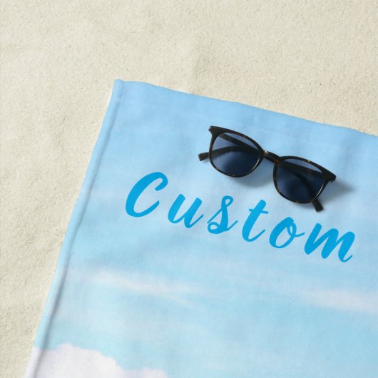 Aangepaste Foto en Tekst Strandlaken Gepersonalise (In situ)