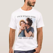 Aangepaste foto en tekst t-shirt (Voorkant)