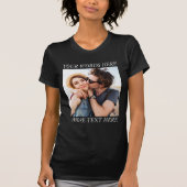 Aangepaste foto en tekst t-shirt (Voorkant)