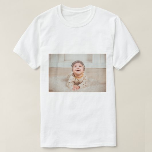 Aangepaste foto en tekst t-shirt (Design voorkant)
