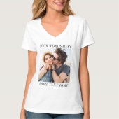 Aangepaste foto en tekst t-shirt (Voorkant)