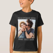 Aangepaste foto en tekst t-shirt (Voorkant)